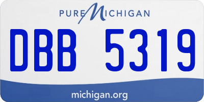 MI license plate DBB5319