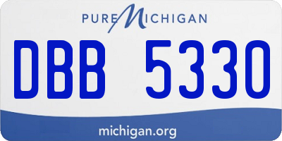 MI license plate DBB5330
