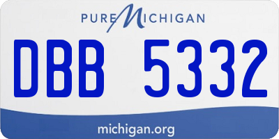 MI license plate DBB5332