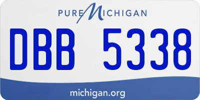 MI license plate DBB5338