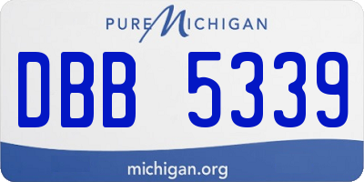 MI license plate DBB5339