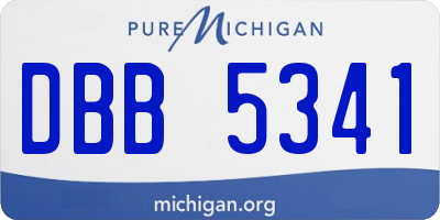 MI license plate DBB5341