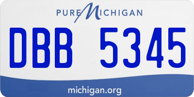 MI license plate DBB5345