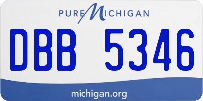 MI license plate DBB5346