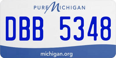 MI license plate DBB5348