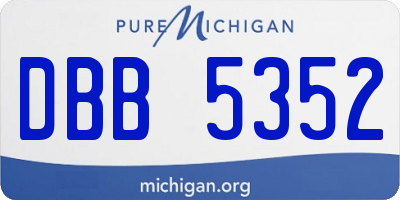 MI license plate DBB5352