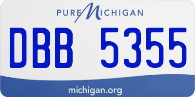 MI license plate DBB5355
