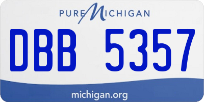 MI license plate DBB5357