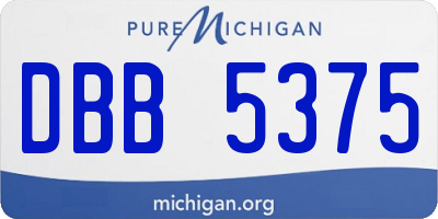 MI license plate DBB5375