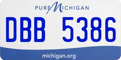 MI license plate DBB5386