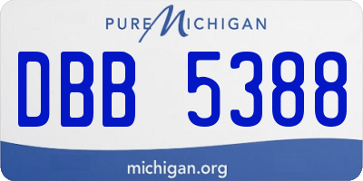 MI license plate DBB5388