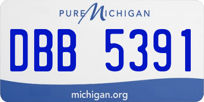 MI license plate DBB5391