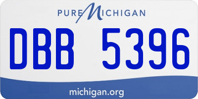 MI license plate DBB5396
