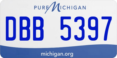 MI license plate DBB5397