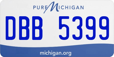 MI license plate DBB5399