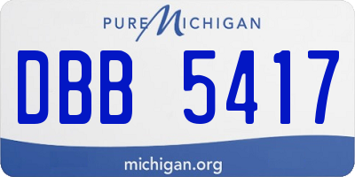 MI license plate DBB5417