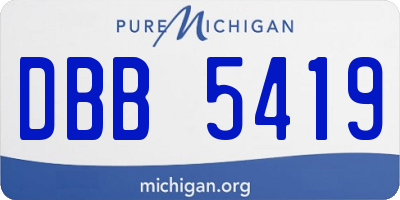 MI license plate DBB5419