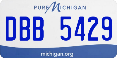 MI license plate DBB5429