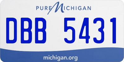 MI license plate DBB5431