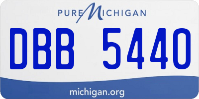 MI license plate DBB5440