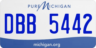 MI license plate DBB5442