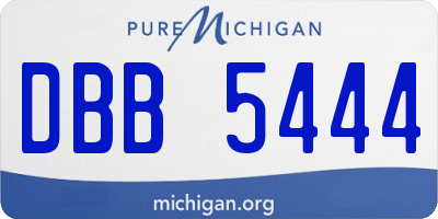 MI license plate DBB5444