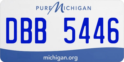 MI license plate DBB5446