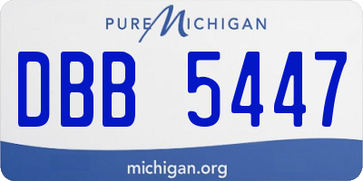 MI license plate DBB5447