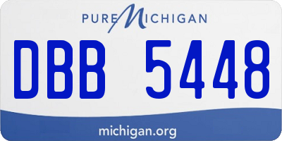 MI license plate DBB5448