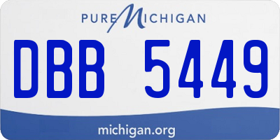 MI license plate DBB5449