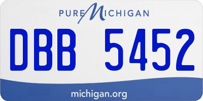 MI license plate DBB5452