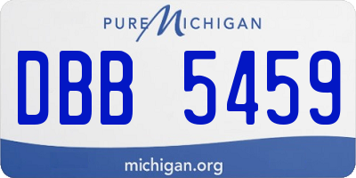 MI license plate DBB5459