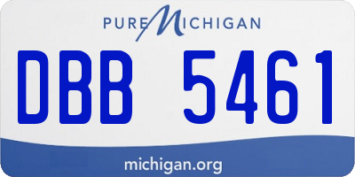 MI license plate DBB5461