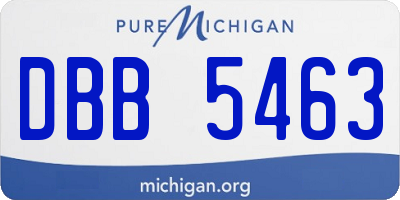 MI license plate DBB5463