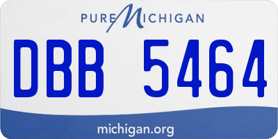 MI license plate DBB5464