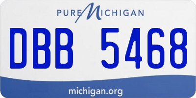 MI license plate DBB5468