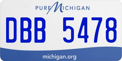 MI license plate DBB5478