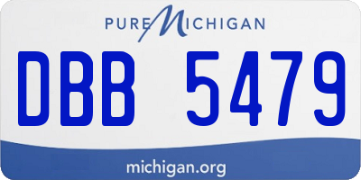MI license plate DBB5479