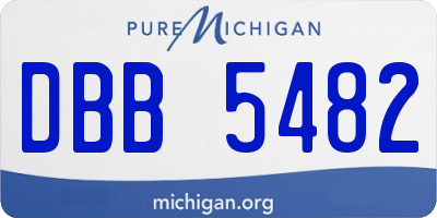MI license plate DBB5482
