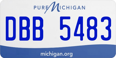 MI license plate DBB5483