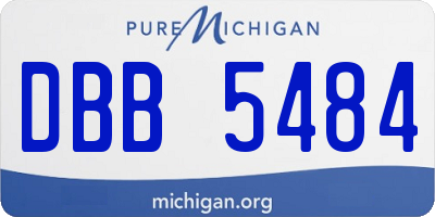 MI license plate DBB5484