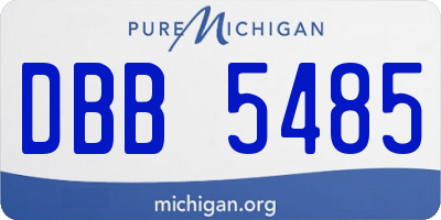 MI license plate DBB5485