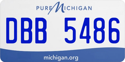 MI license plate DBB5486