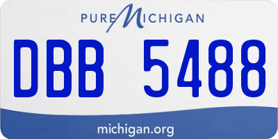 MI license plate DBB5488