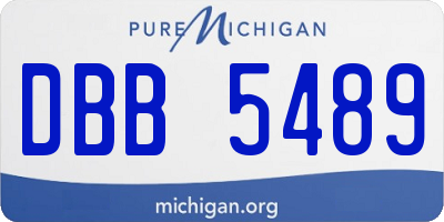 MI license plate DBB5489