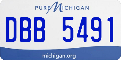 MI license plate DBB5491