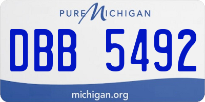 MI license plate DBB5492