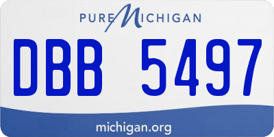 MI license plate DBB5497