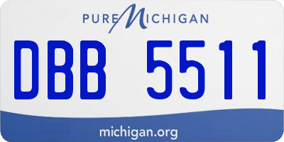 MI license plate DBB5511