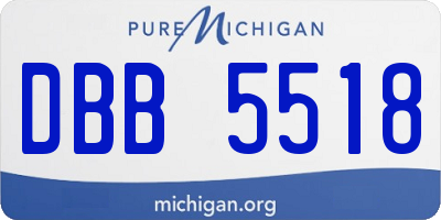 MI license plate DBB5518